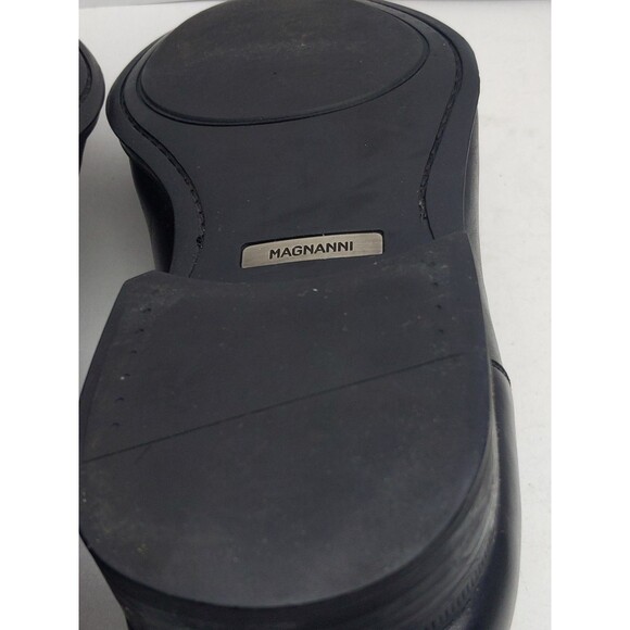 Magnanni for Neiman Marcus 9971 Black Leather Derby Lace Up Shoes Men Size 12 - Picture 7 of 16